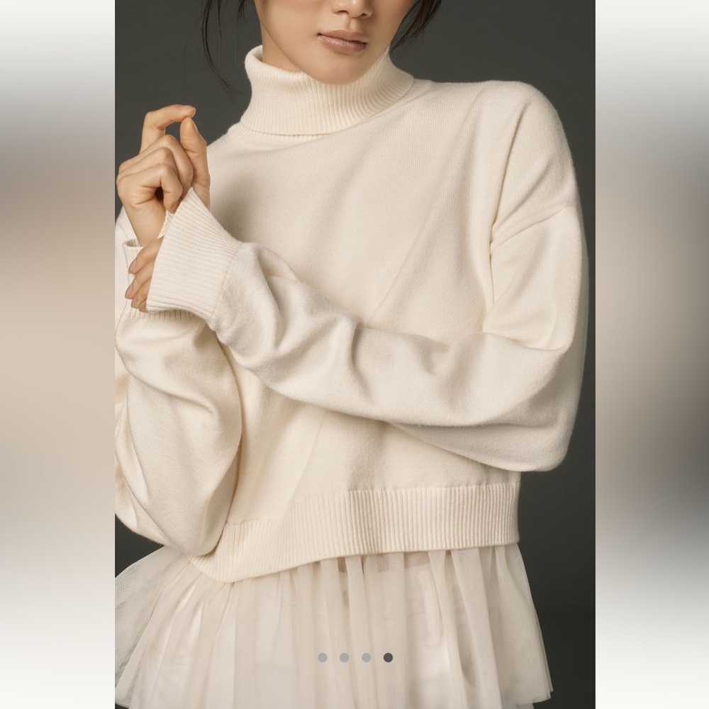 LIKE NEW - Anthropologie Sunday in Brooklyn Turtleneck Sweater - Size Large - Picture 4 of 6
